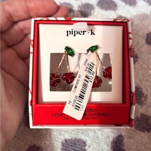 Piper Red and Green Crystal Earrings
